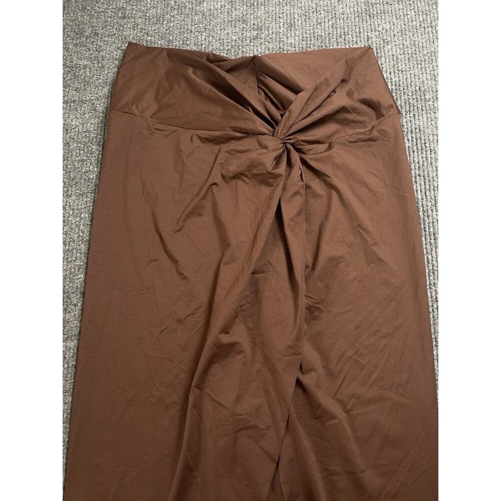 Skims Women Size 3X Recycled Swim Sarong Skirt Cover Cocoa Brown SW-SKT-0016 NEW
